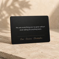 Reminder Metal Card