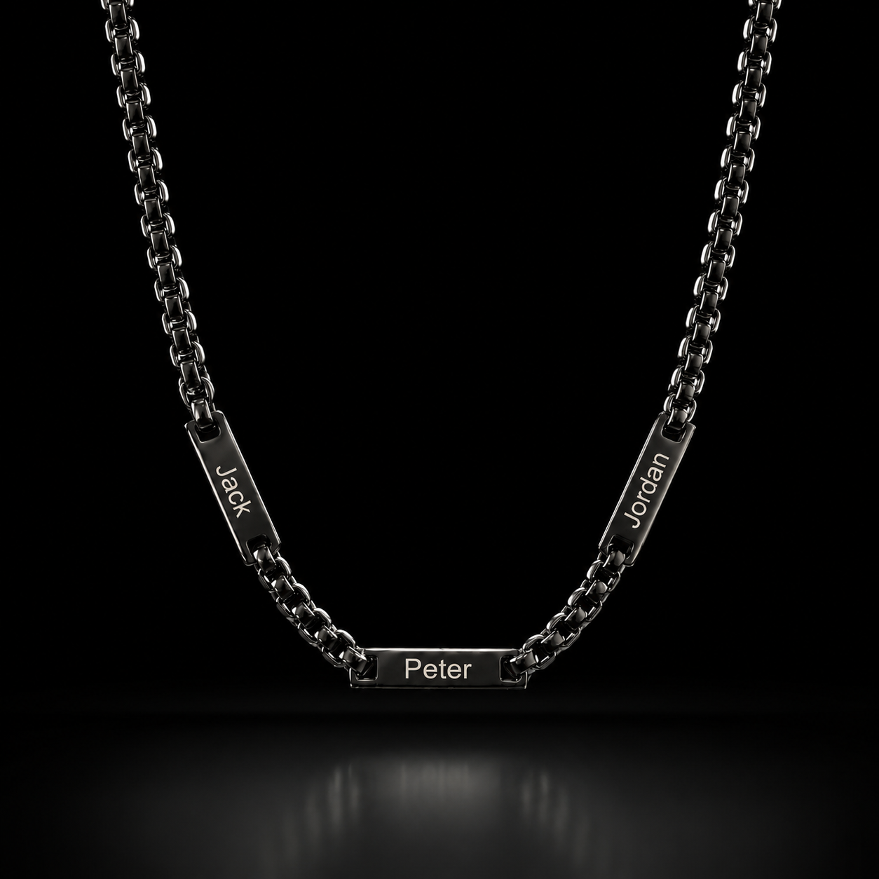 Men's Name Plate Chain Necklace