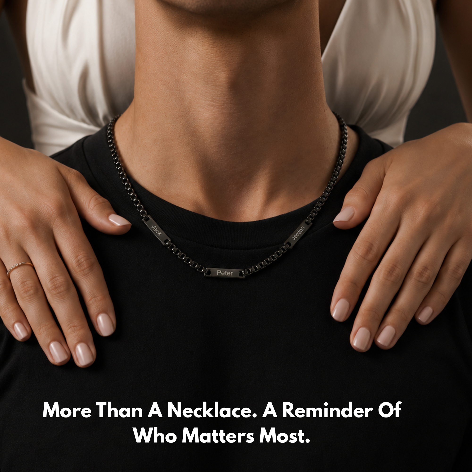 Men's Name Plate Chain Necklace